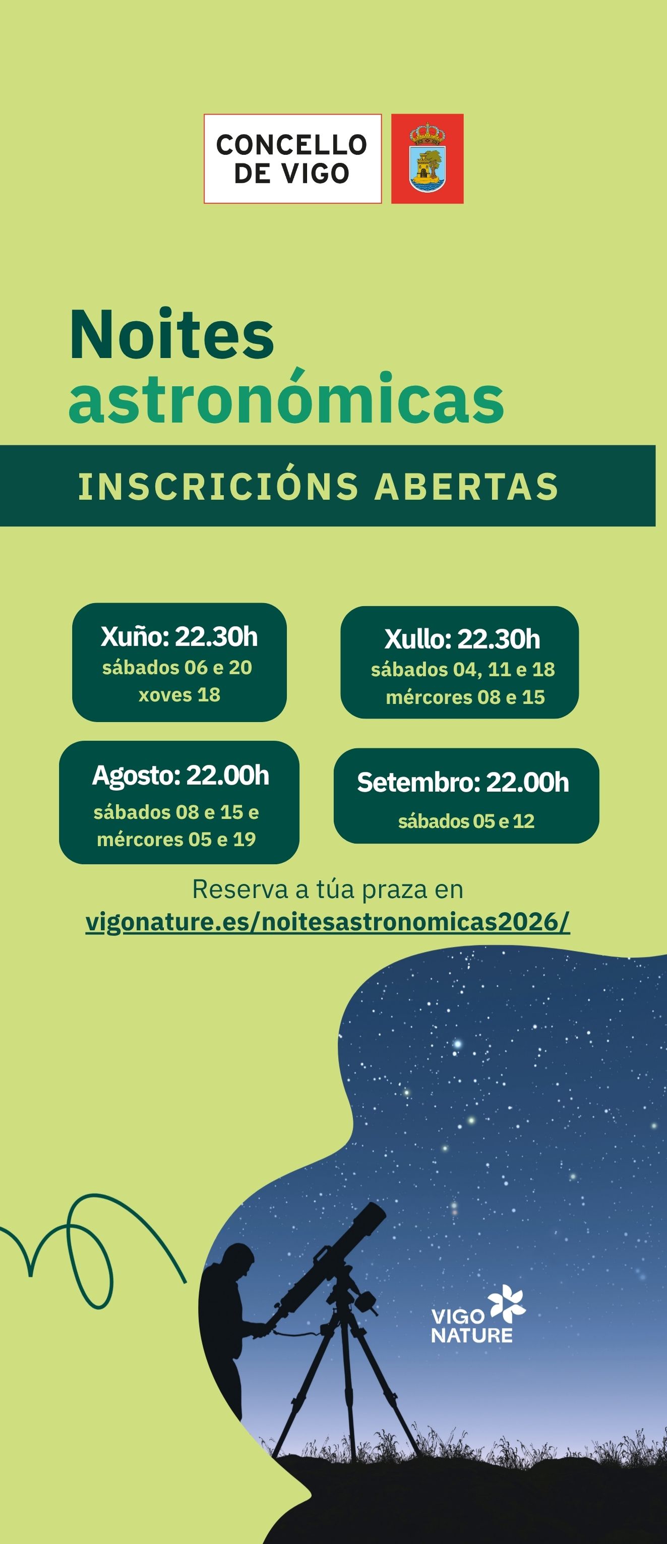 Noches Astron�micas en Vigonature Jueves 18 de Junio