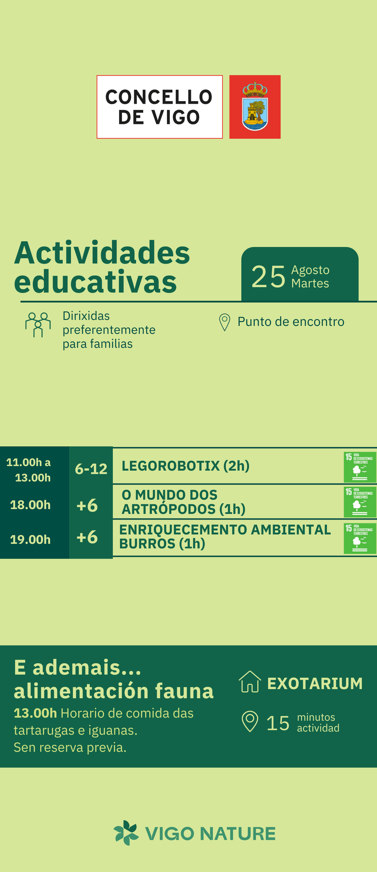 Actividades en VigoNature Martes 25