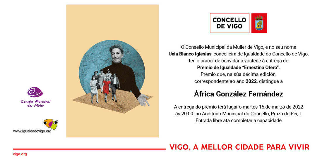 Convite entrega do X Premio de Igualdade 